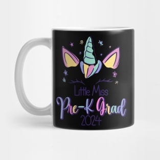 Kids Little Miss Pre K Grad Preschool Prek Graduation 2024 Mug